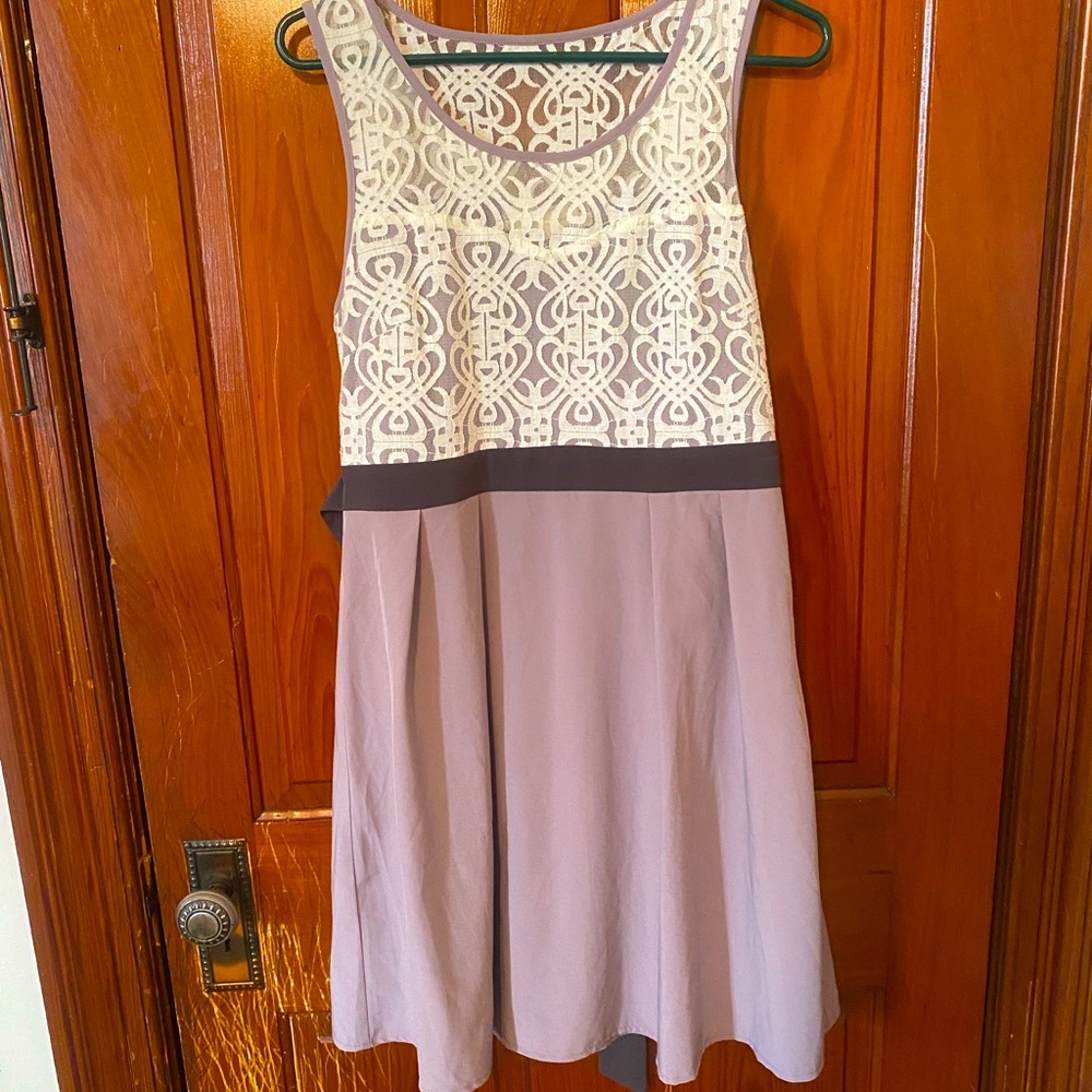 Mauve and white dress